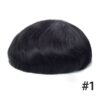 A black wig is shown with the number 1 on it.