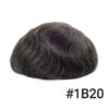 A close up of the top portion of a wig