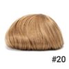 A number of different colored hair pieces