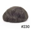 A close up of a wig with the number 2 3 0 on it