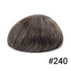 A close up of the top portion of a wig