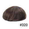 A close up of the top portion of a wig