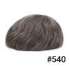 A gray wig with no hair on top.