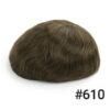 A brown wig is shown with the number 6 1 0.